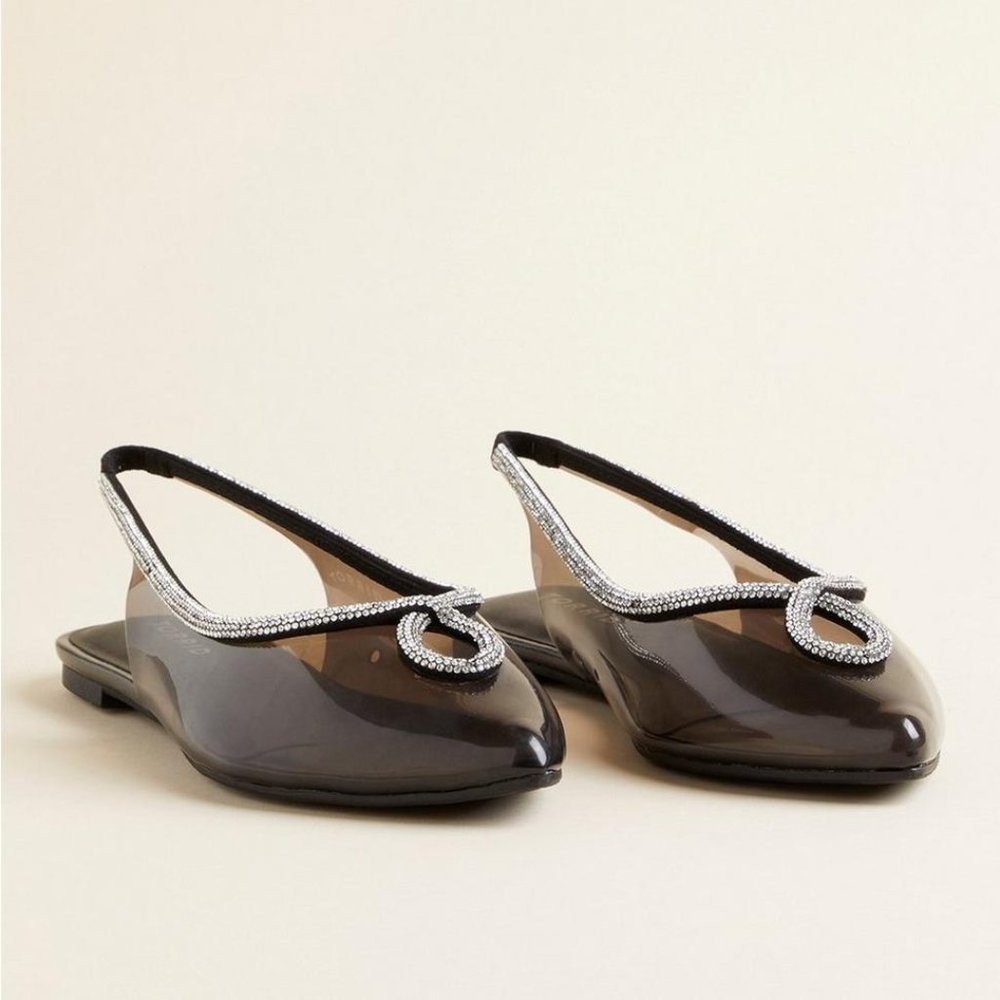 ❤️NWT TORRID SHOES - SLINGBACK RHINESTONE - PRINCESS FLAT WIDE WIDTH
